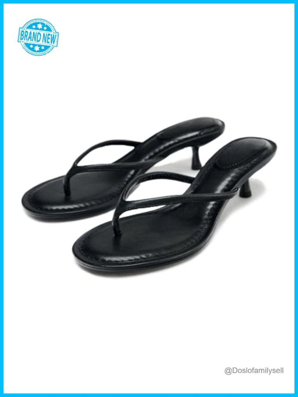 Women Kitten Heel Flip Flop Sandals Open Toe Memory Foam Slip On